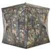 3 Person Portable Pop-Up Ground Tent with Gun Ports and Carrying Bag