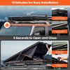 Adventurer Pro Rooftop Tent Hard Shell with USB Outlet, Side Awning, Replaceable Rain Fly&Luggage Racks for 4 Season Camping