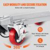 VEVOR Hydraulic Lift Table Cart, 500lbs Capacity 28.5" Lifting Height, Manual Single Scissor Lift Table with 4 Wheels and Non-slip Pad