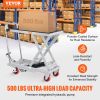 VEVOR Hydraulic Lift Table Cart, 500lbs Capacity 28.5" Lifting Height, Manual Single Scissor Lift Table with 4 Wheels and Non-slip Pad