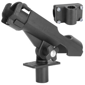 Boat Fishing Pole Rod Holder 360° Rotatable Kayak Side Rail Mount Adjustable Folding Rod Holder w/ Large Clamp (Option: 1PcFishingPoleHolder)
